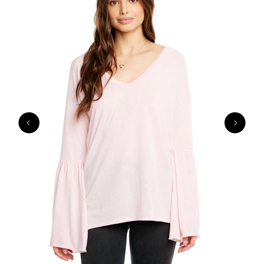 NWT Chaser Vintage Peplum Sleeve Tee. Size Large.